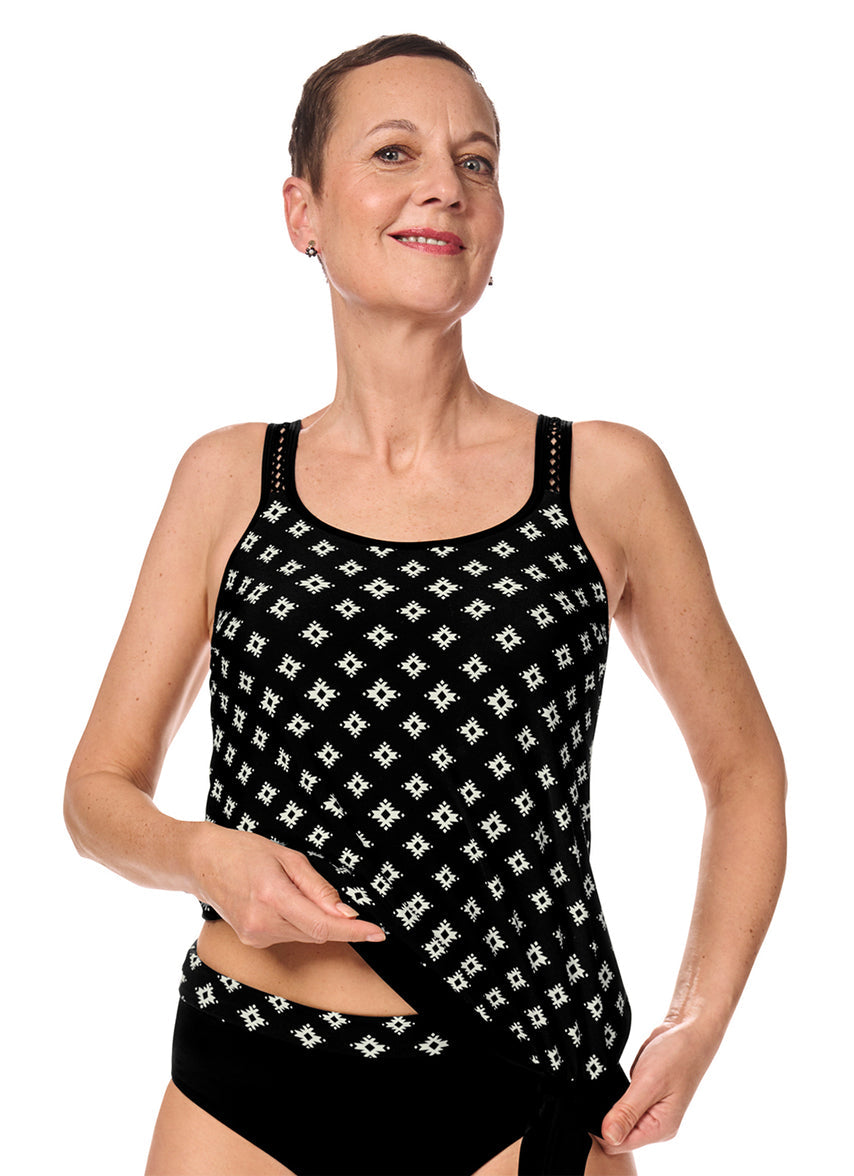 Women's Palermo Blouson Mastectomy Tankini Top (B/C/D Cup)
