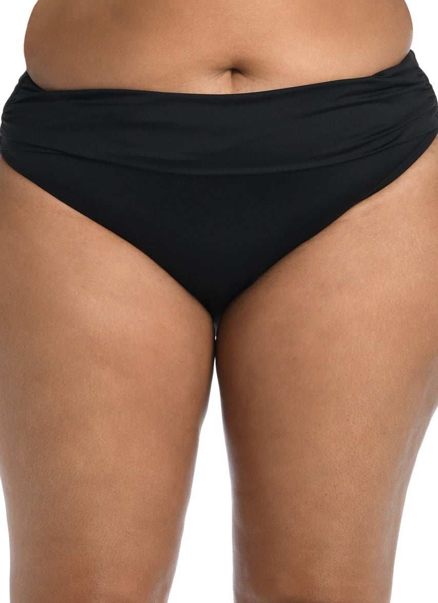 Women's Plus Size Island Goddess Shirred Bikini Bottom