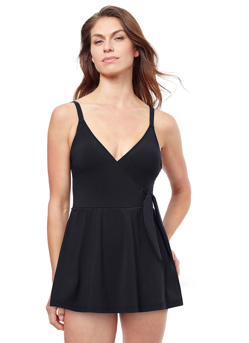 Women's Tutti Frutti V Neck Side Knot One Piece Swimsuit