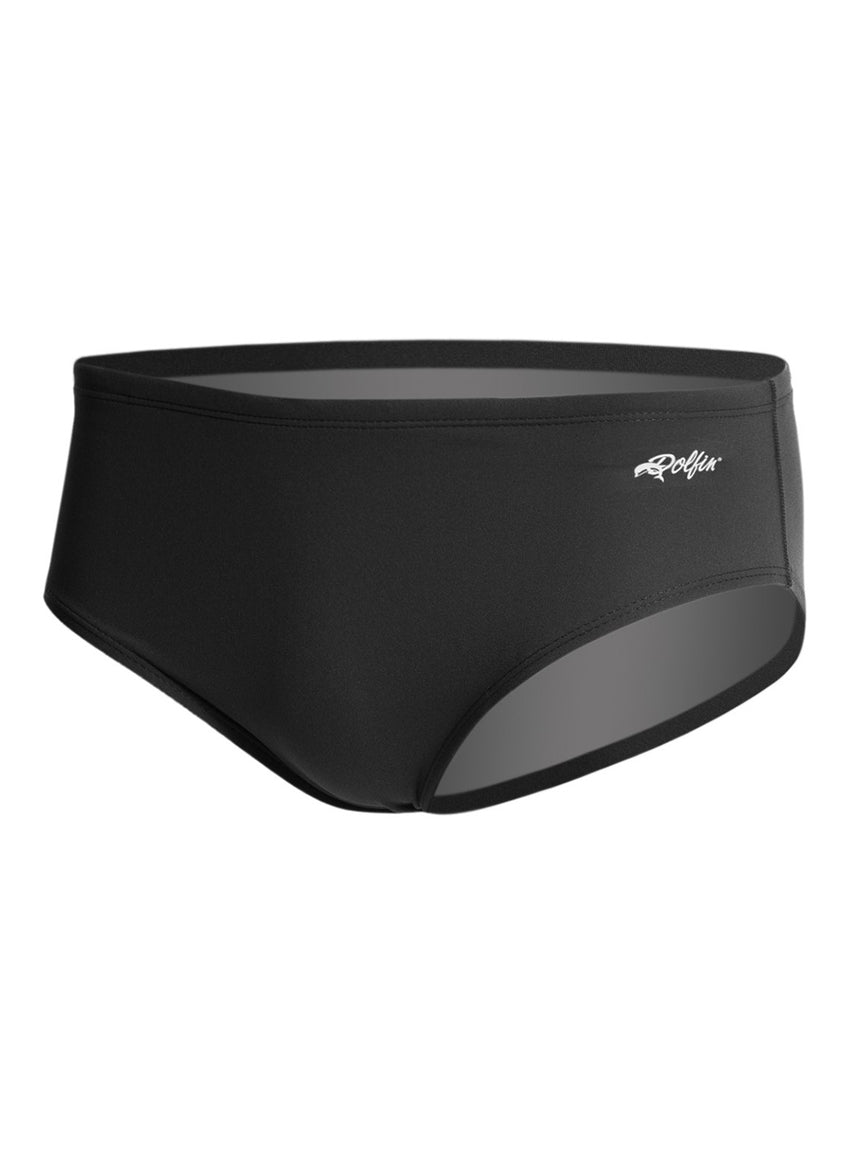 Competition All Poly Solid Mens Racer Brief Swimsuit