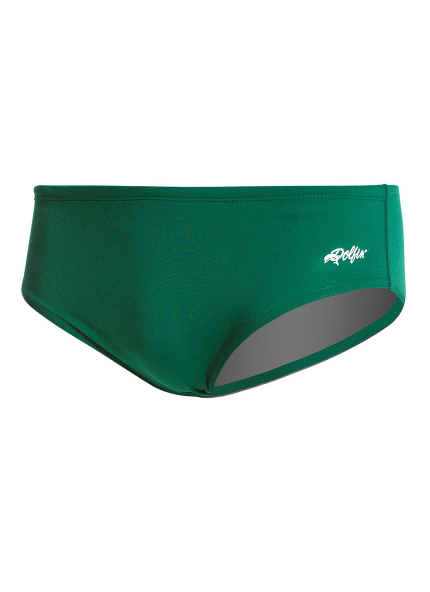 Competition All Poly Solid Mens Racer Brief Swimsuit