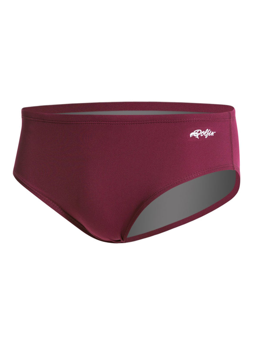 Competition All Poly Solid Mens Racer Brief Swimsuit