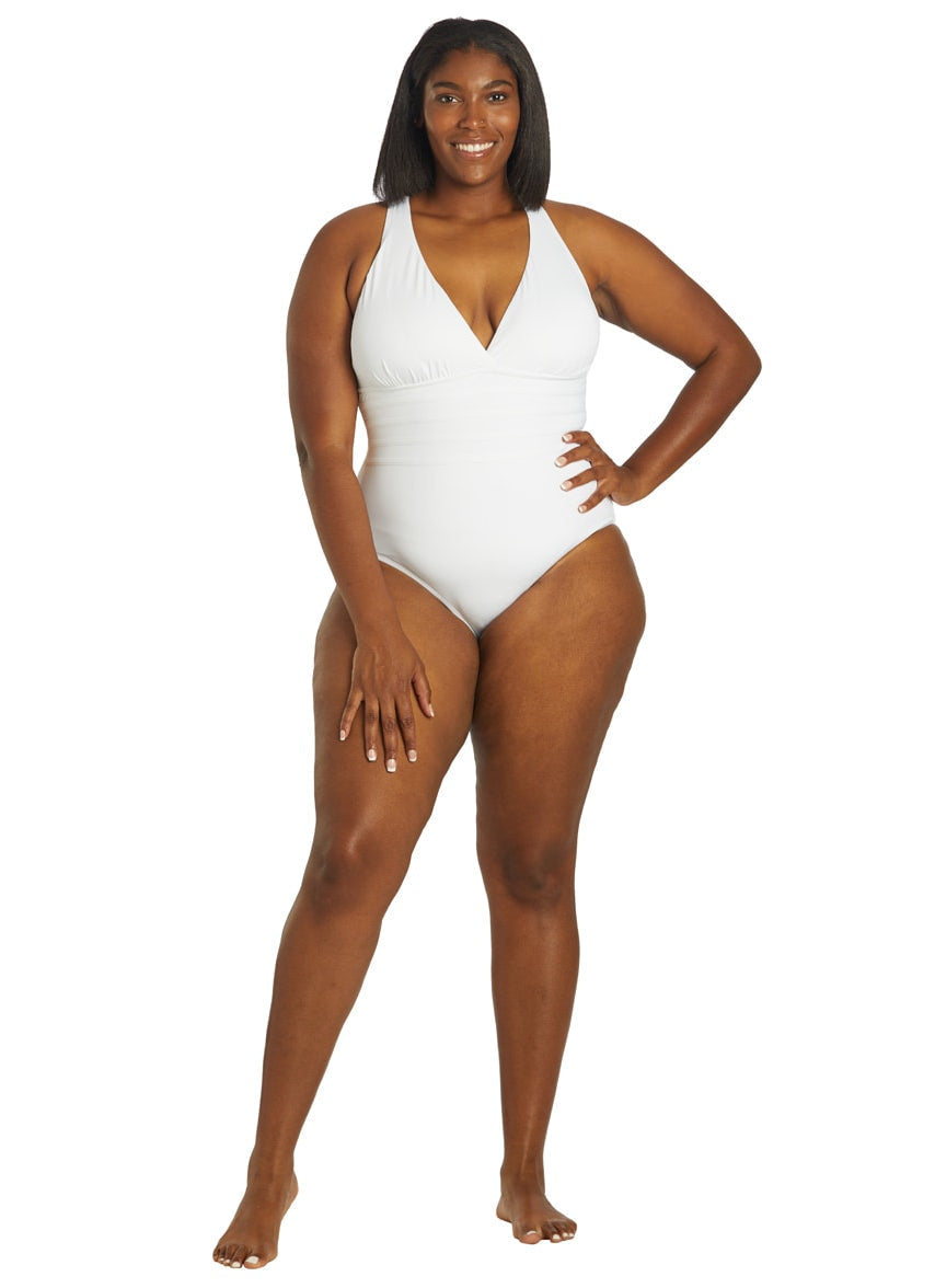 Plus Size Island Goddess Multi Strap One Piece Swimsuit