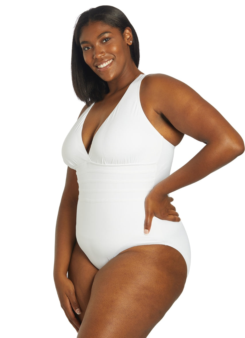 Plus Size Island Goddess Multi Strap One Piece Swimsuit