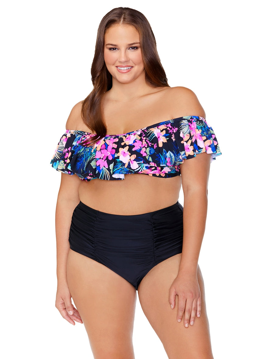 Women's Tranquilo Solids Costa Plus Size Bikini Bottom