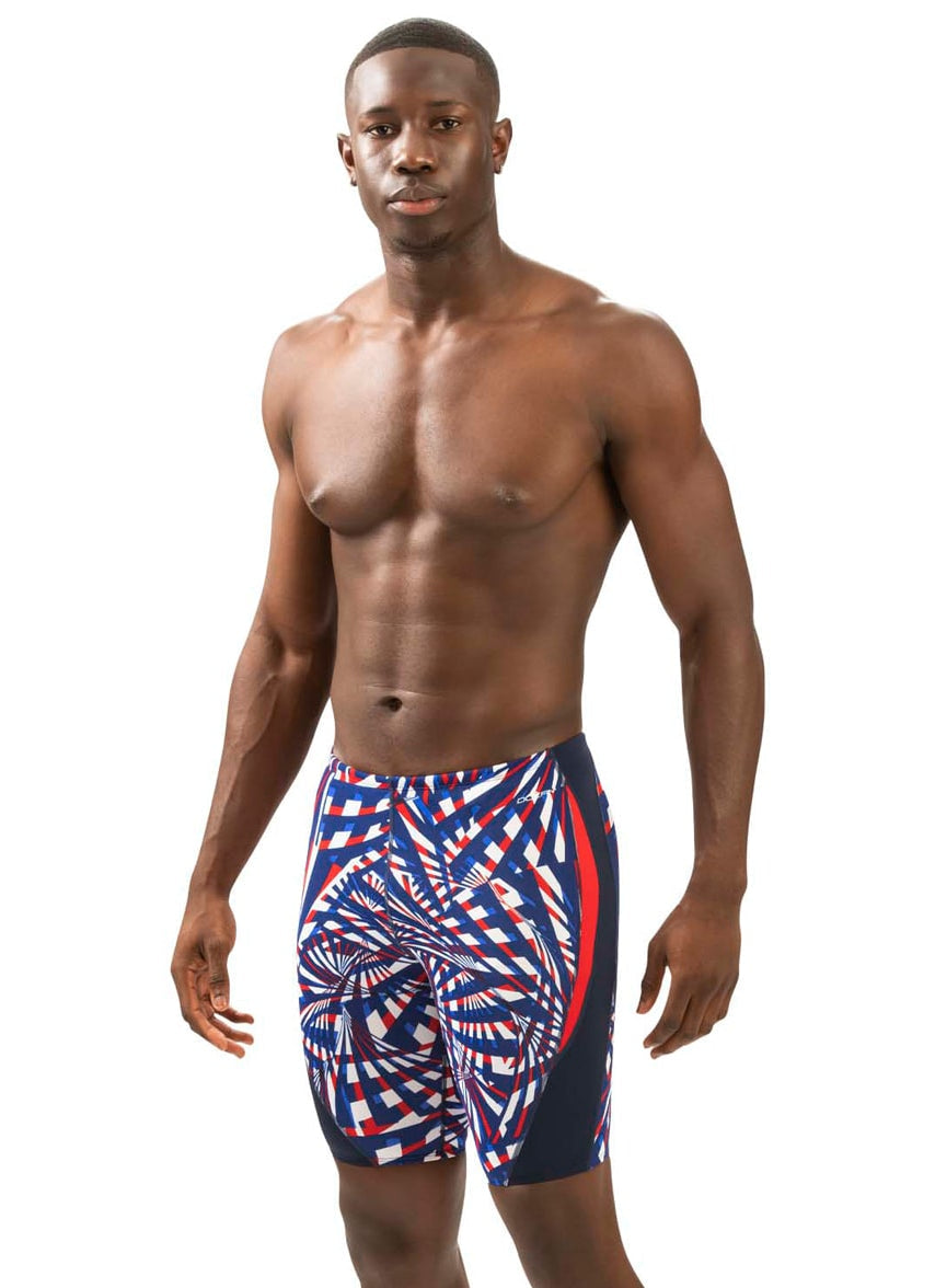Men's Reliance Atomic Print Color Block Jammer Swimsuit