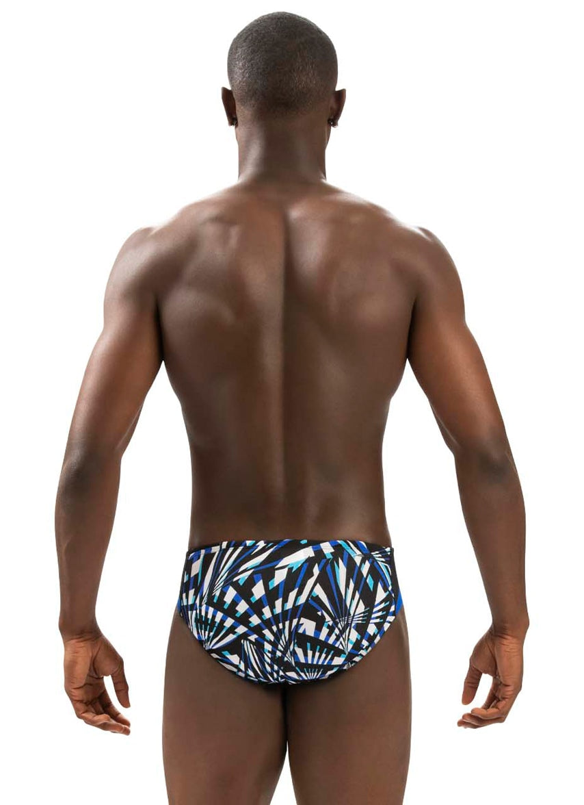 Men's Reliance Atomic Print Color Block Racer Swimsuit