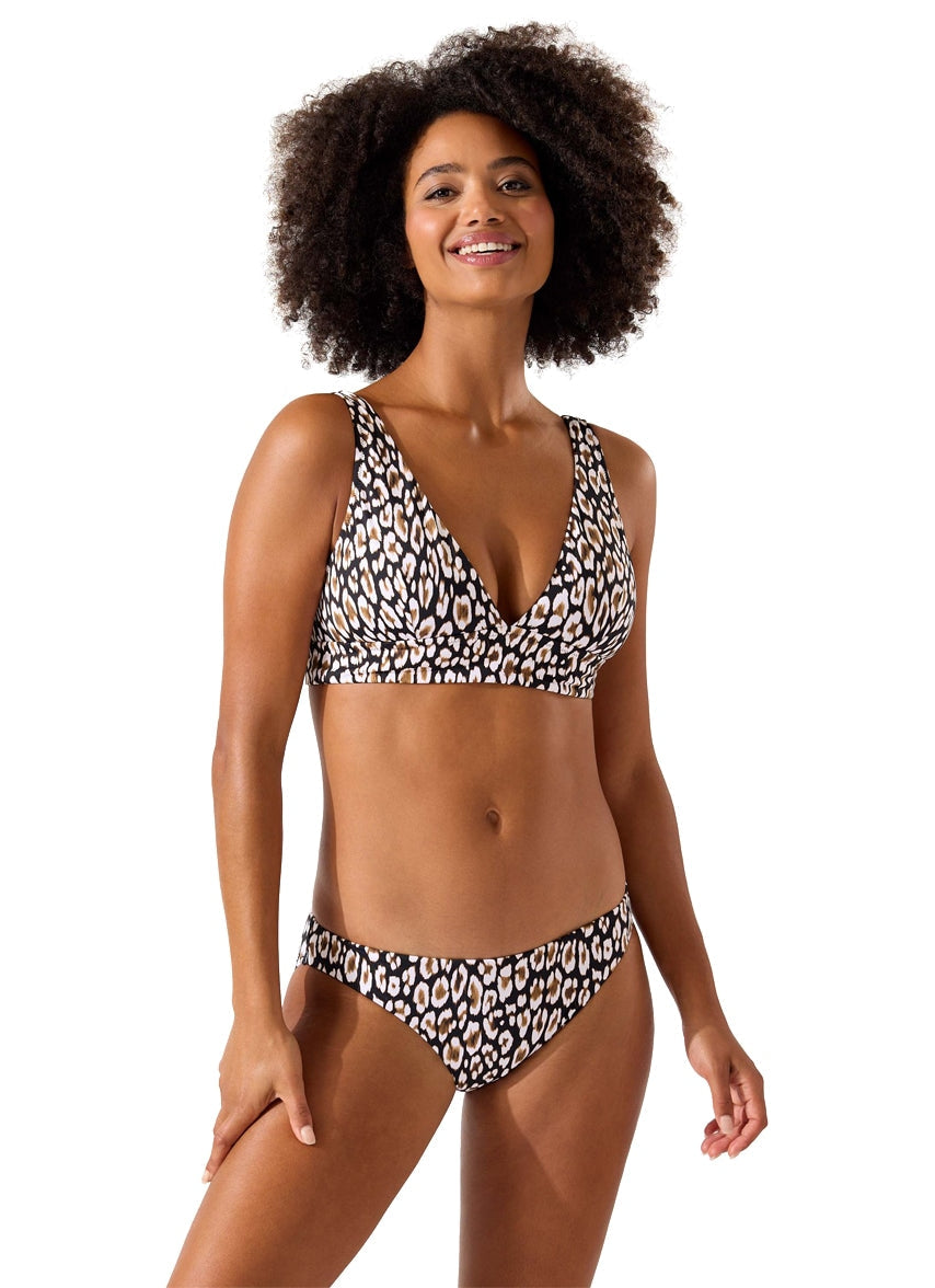 Palm Modern Safari Cat V Neck Bikini Top