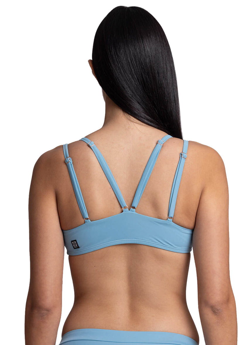 s Women's Suzy Solid V Neck Adjustable Strap Bikini Top