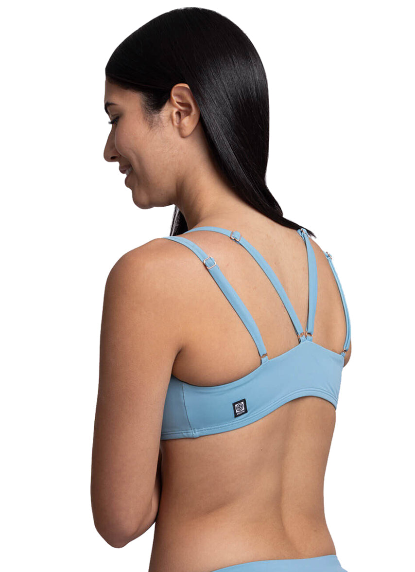 s Women's Suzy Solid V Neck Adjustable Strap Bikini Top
