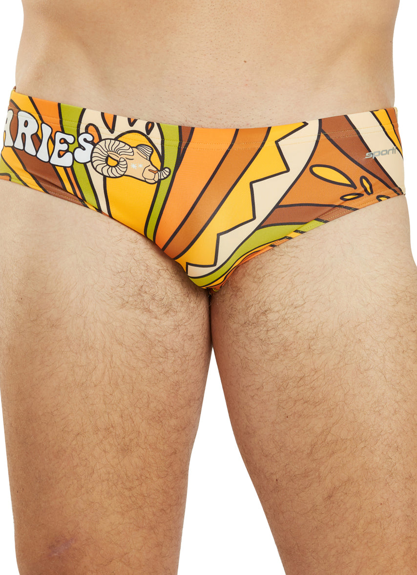 Groovy Zodiac Aries Brief Swimsuit (26-40)