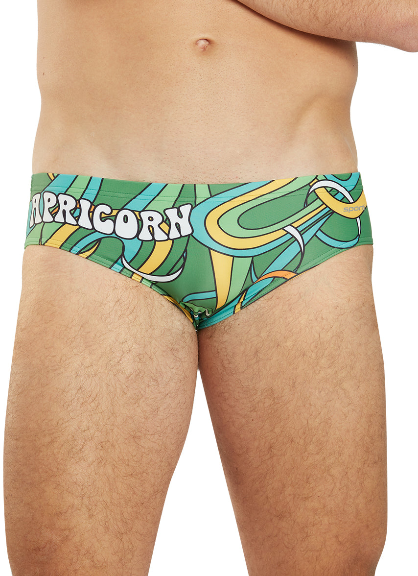 Groovy Zodiac Capricorn Brief Swimsuit (26-40)