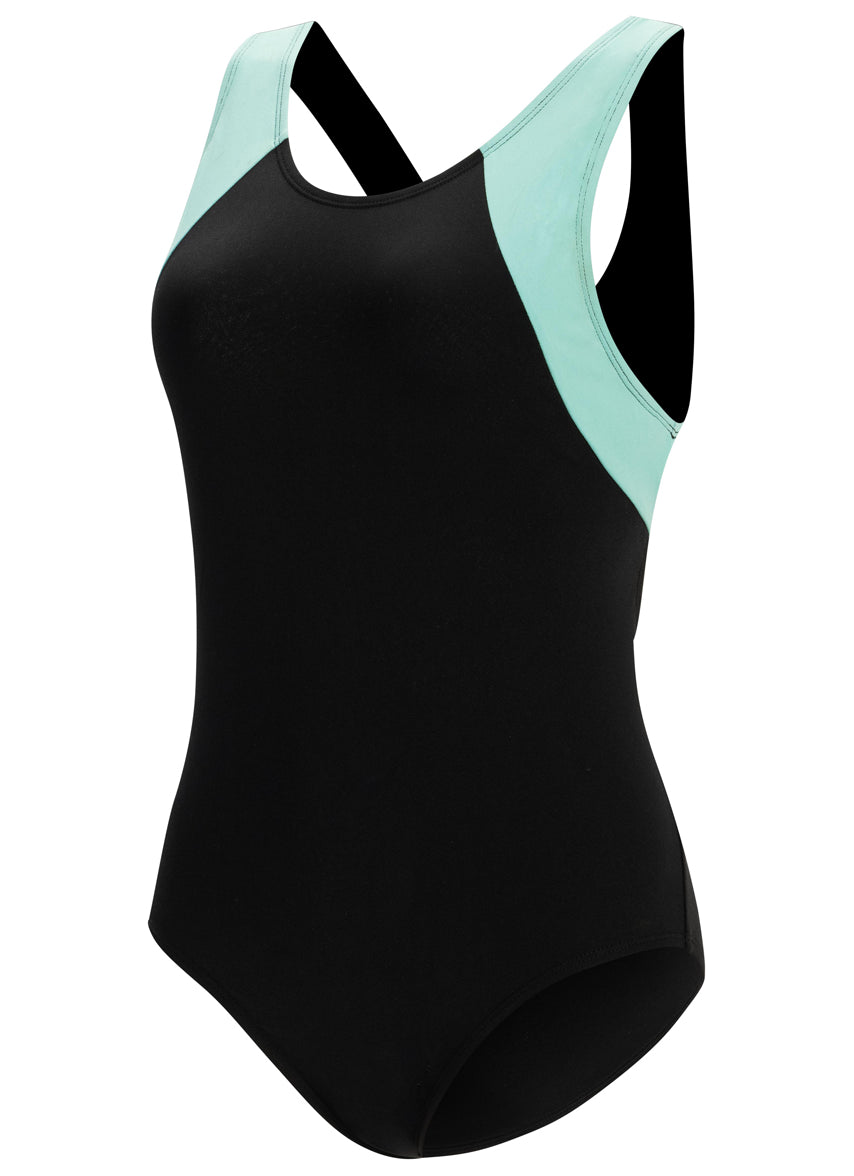 Aquashape Women's Color Block One Piece Swimsuit