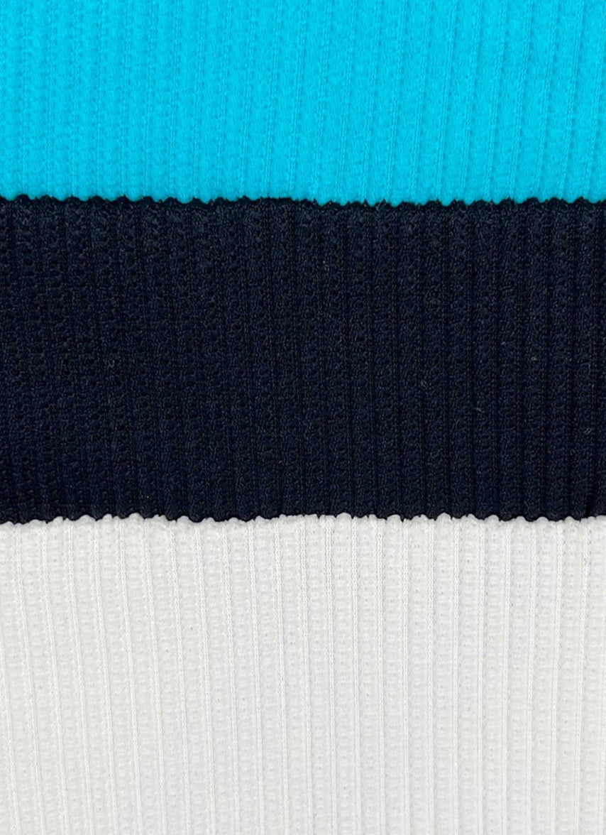 Women's Color Block Ribbed Fabric Revive Bikini Crop Top