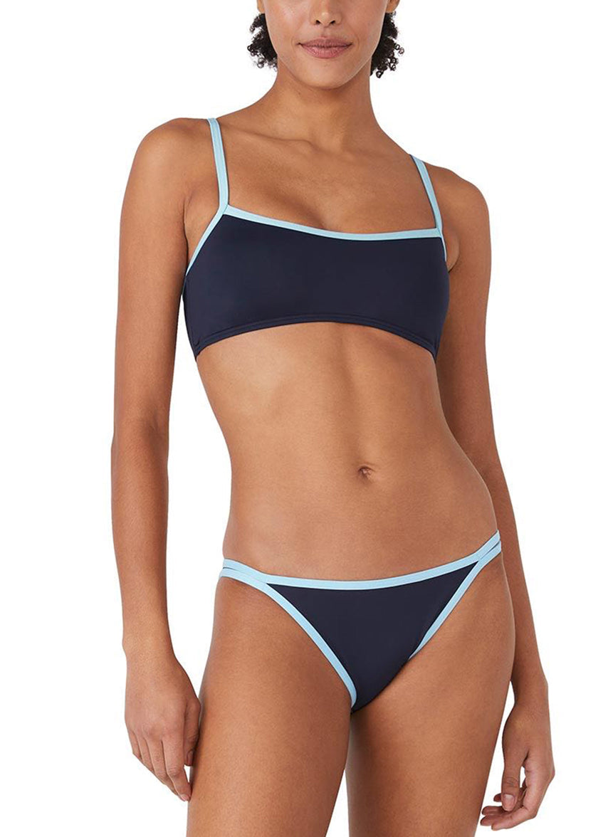 Women's Contrast Solid Bralette Bikini Top
