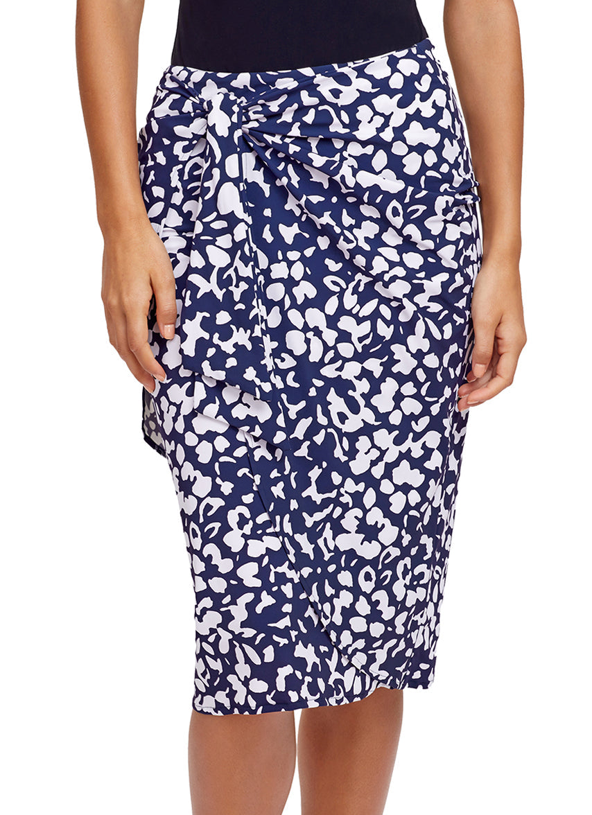 Modest Women's Long Wrap Tie Swim Skirt