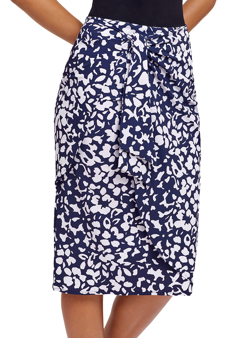 Modest Women's Long Wrap Tie Swim Skirt
