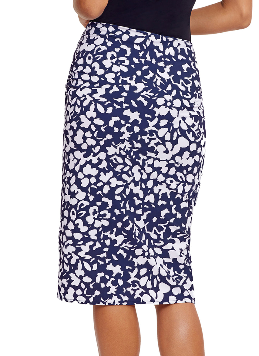 Modest Women's Long Wrap Tie Swim Skirt