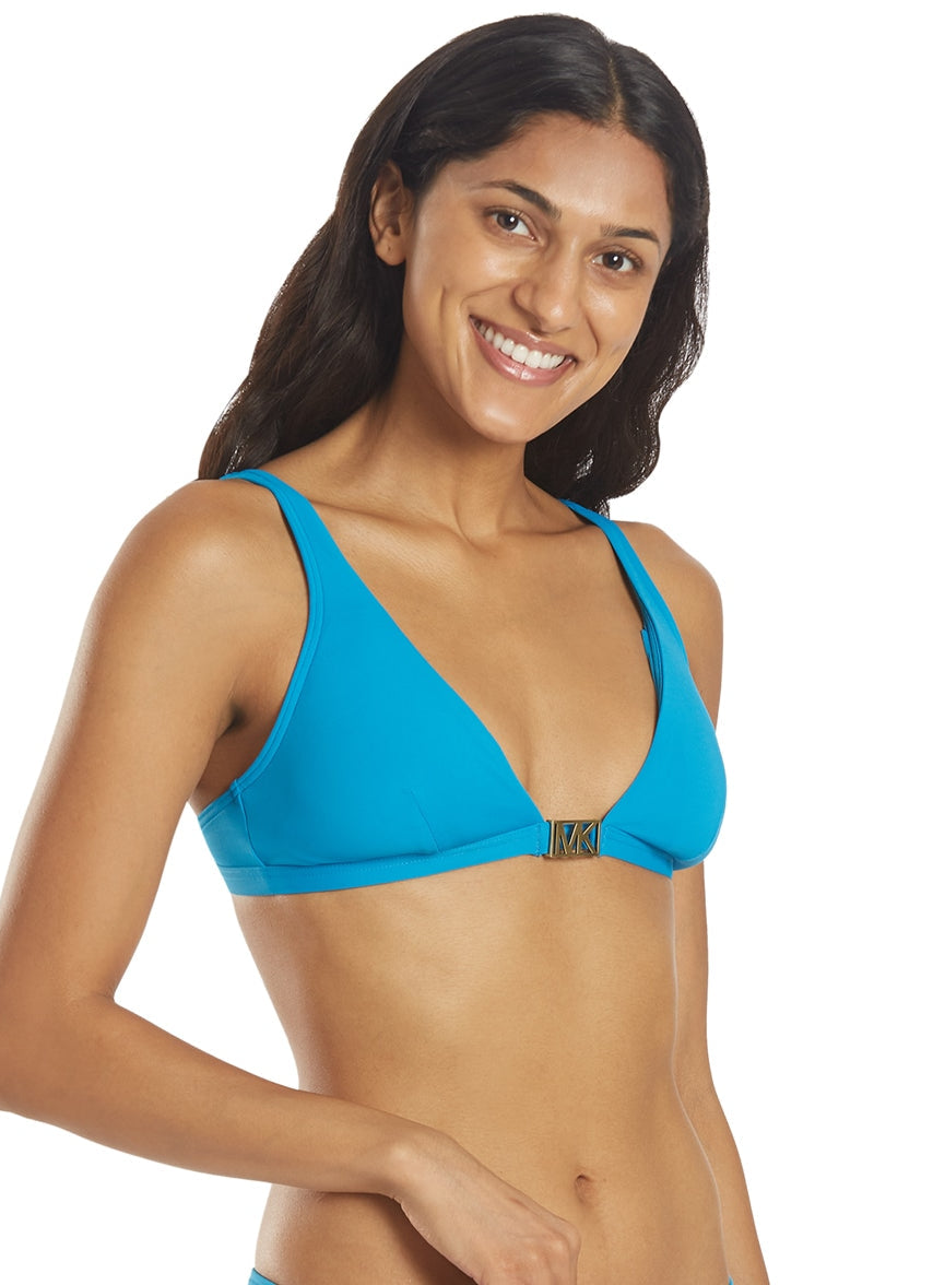 Women's Logo Solid Triangle Bikini Top