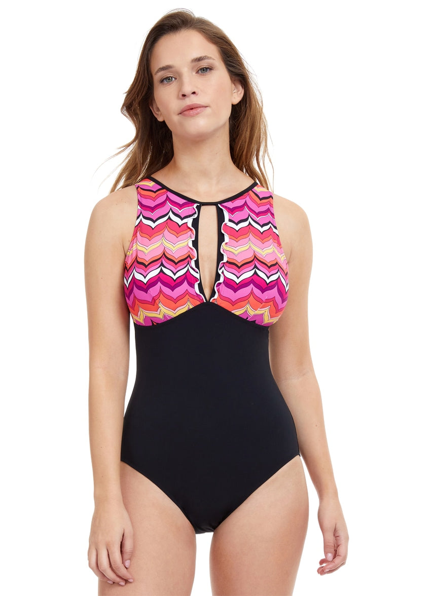 Women's Palm Springs High Neck One Piece Swimsuit