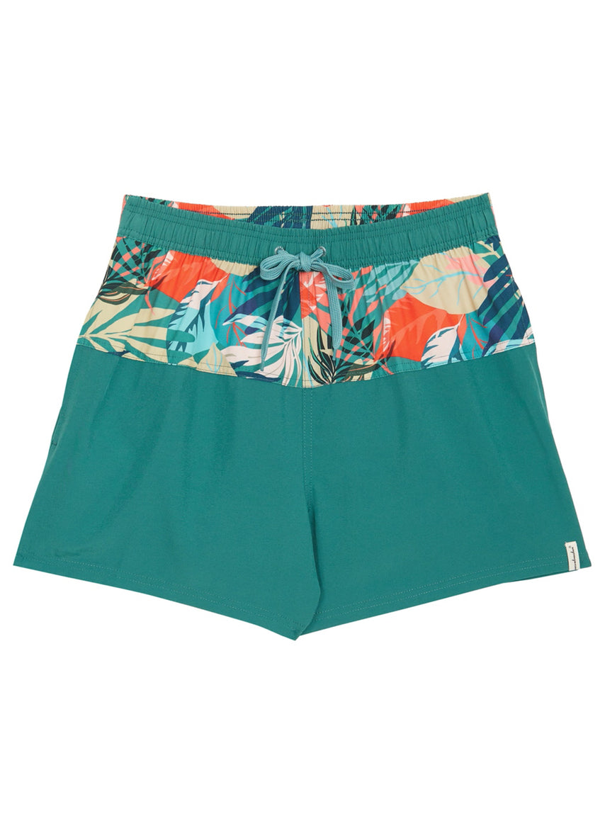 Men's Palm Inset Swim Trunks