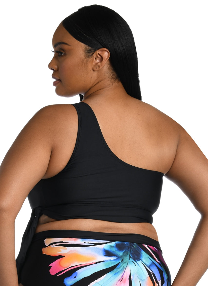 Women's Plus Size Prism Palm Bandeau Bikini Top