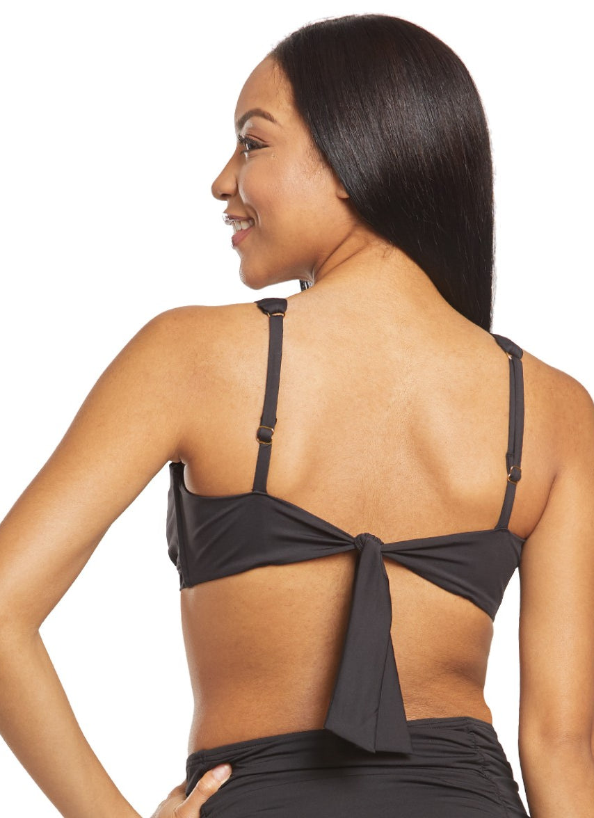 Pearl Solids Underwire Twist Front Bikini Top