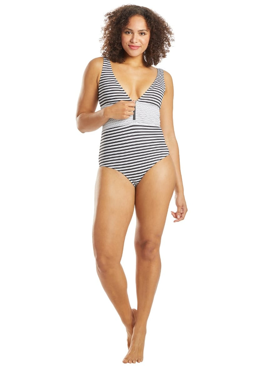 Seaside Faith V Neck One Piece Swimsuit