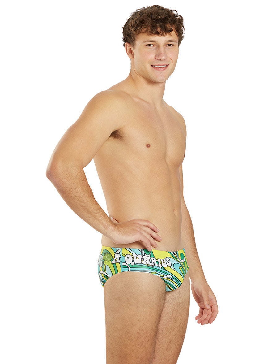 Groovy Zodiac Aquarius Brief Swimsuit (26-40)
