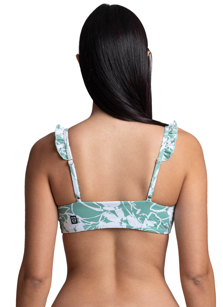 Women's Donna Floriana Scoop Neck Ruffle Bikini Top