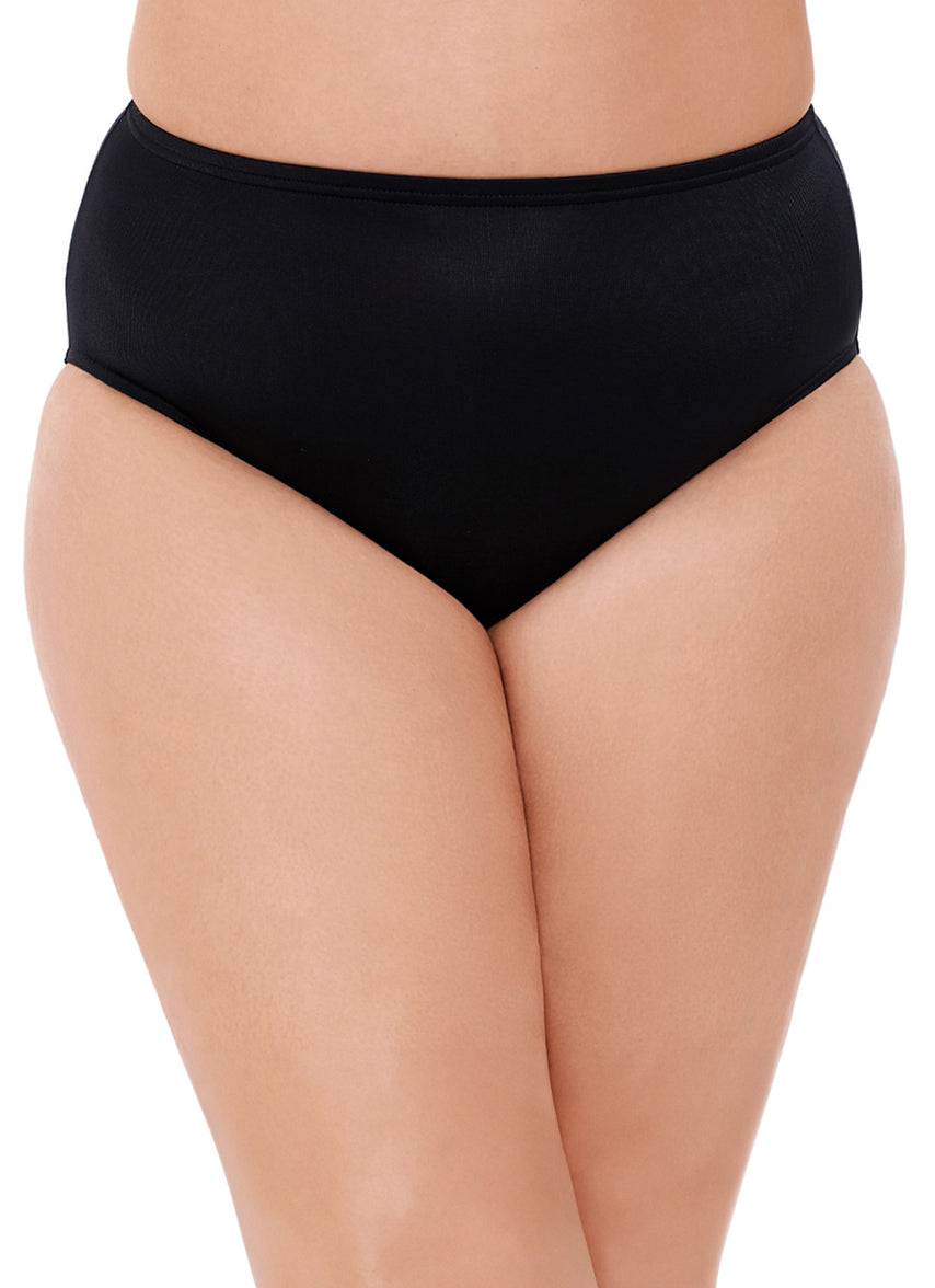 Plus Size Solid Basic Bikini Bottom