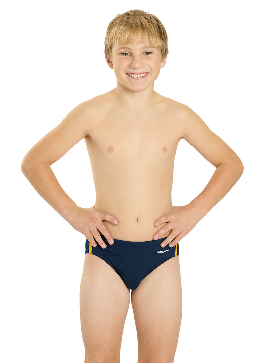 Piped Splice Brief Swimsuit (22-40)
