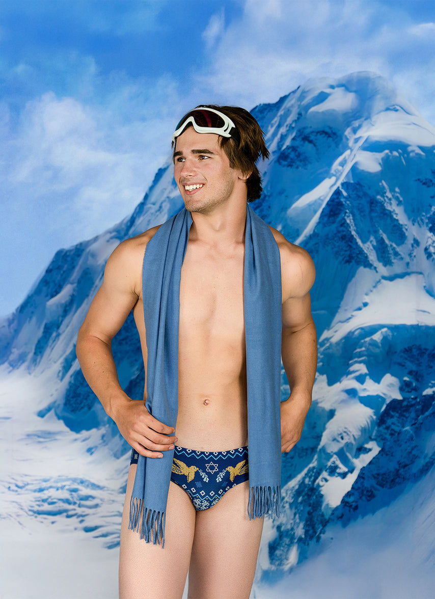 Granny Sweater Hanukkah Brief Swimsuit (26-40)