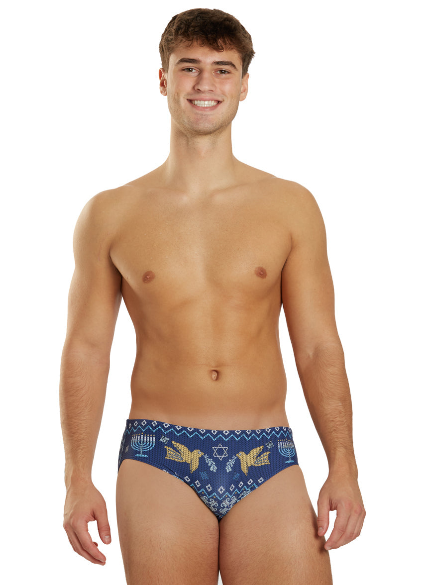 Granny Sweater Hanukkah Brief Swimsuit (26-40)