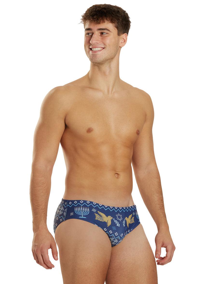 Granny Sweater Hanukkah Brief Swimsuit (26-40)