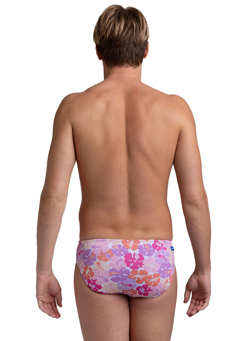 Men's Brolyn Happy Hibiscus Printed Brief Swimsuit