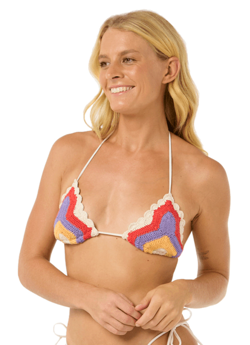 Women's Cove Crochet Sliding Triangle Bikini Top