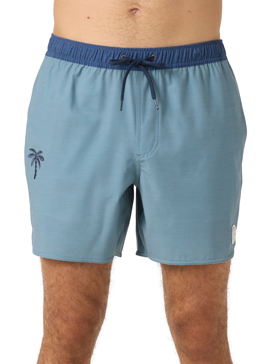 Men's 16" OG Solid Scallop Swim Trunks