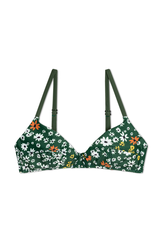 Simone Retro Top in Eden Daisy