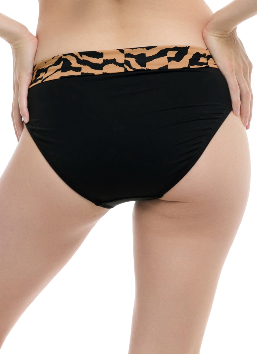 Women's Influence Mid Waist Fold Over Bikini Bottom