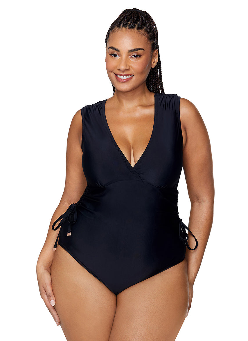 Women's Tranquilo Solids Lusiana Plus Size One Piece Swimsuit