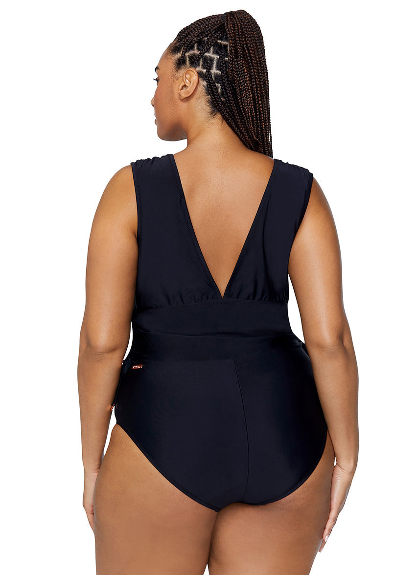 Women's Tranquilo Solids Lusiana Plus Size One Piece Swimsuit