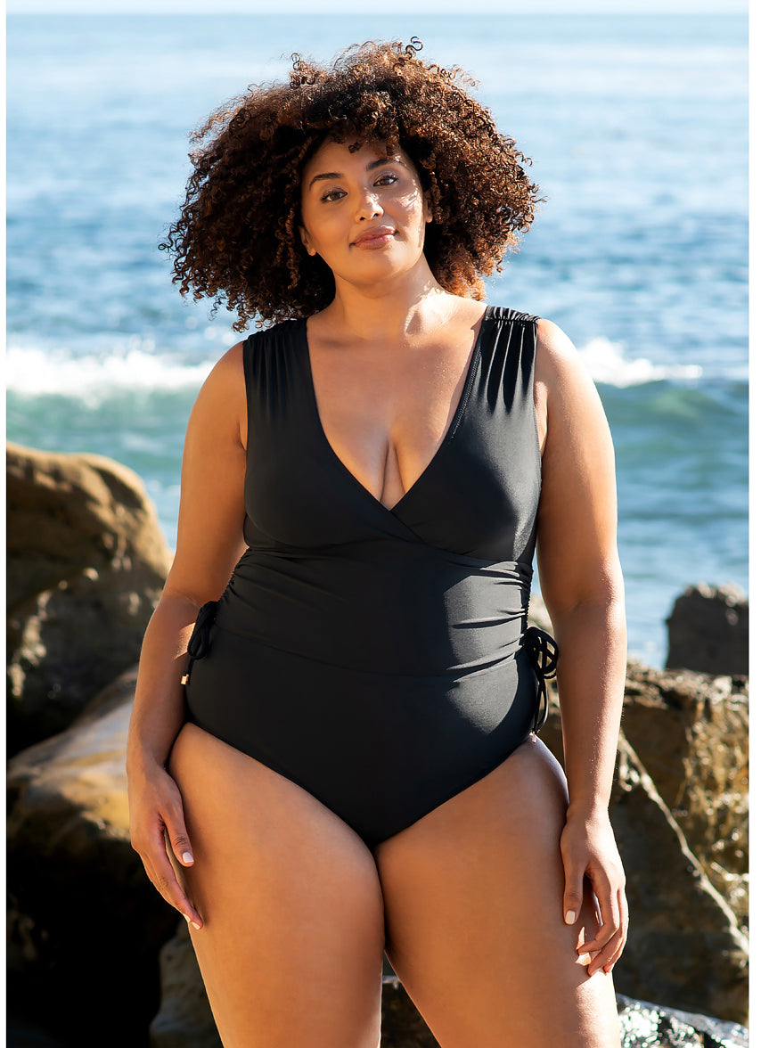 Women's Tranquilo Solids Lusiana Plus Size One Piece Swimsuit
