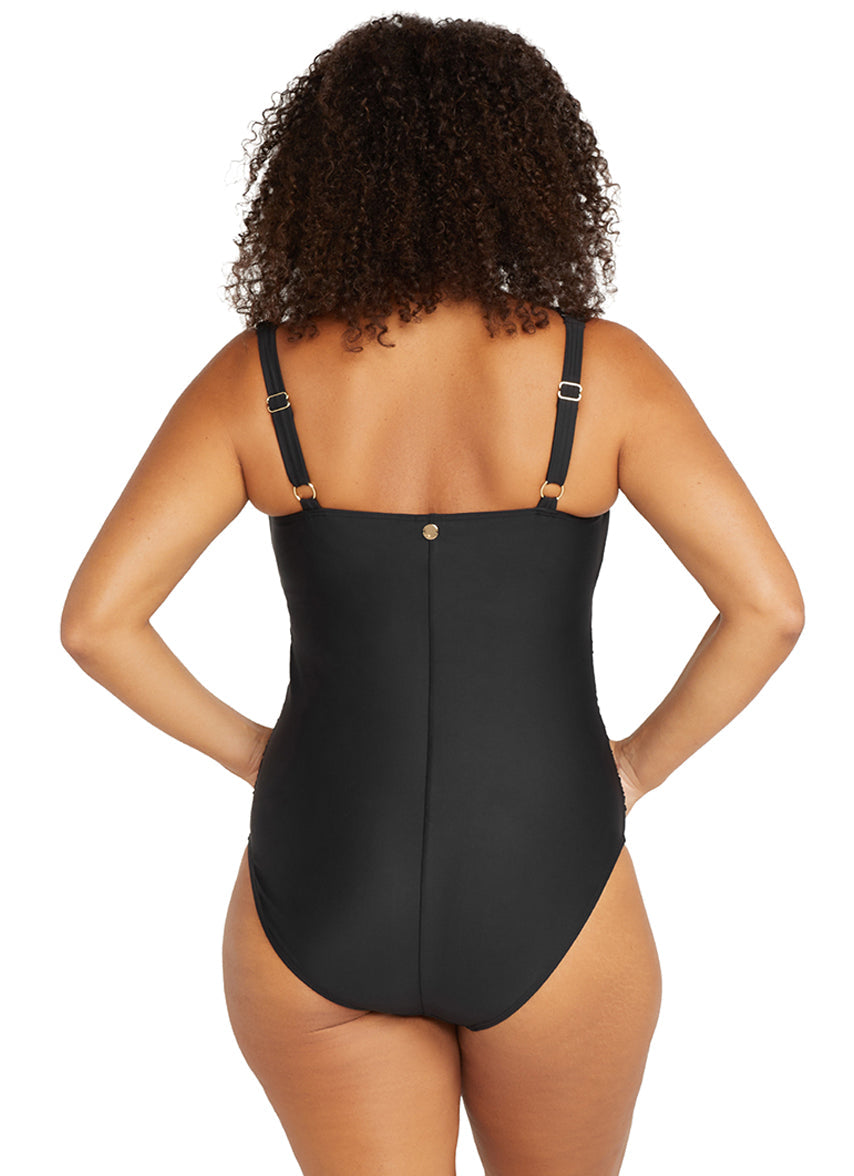 Woman's Plus Size Hues Raphael Underwire One Piece Swimsuit (E-F Cup)