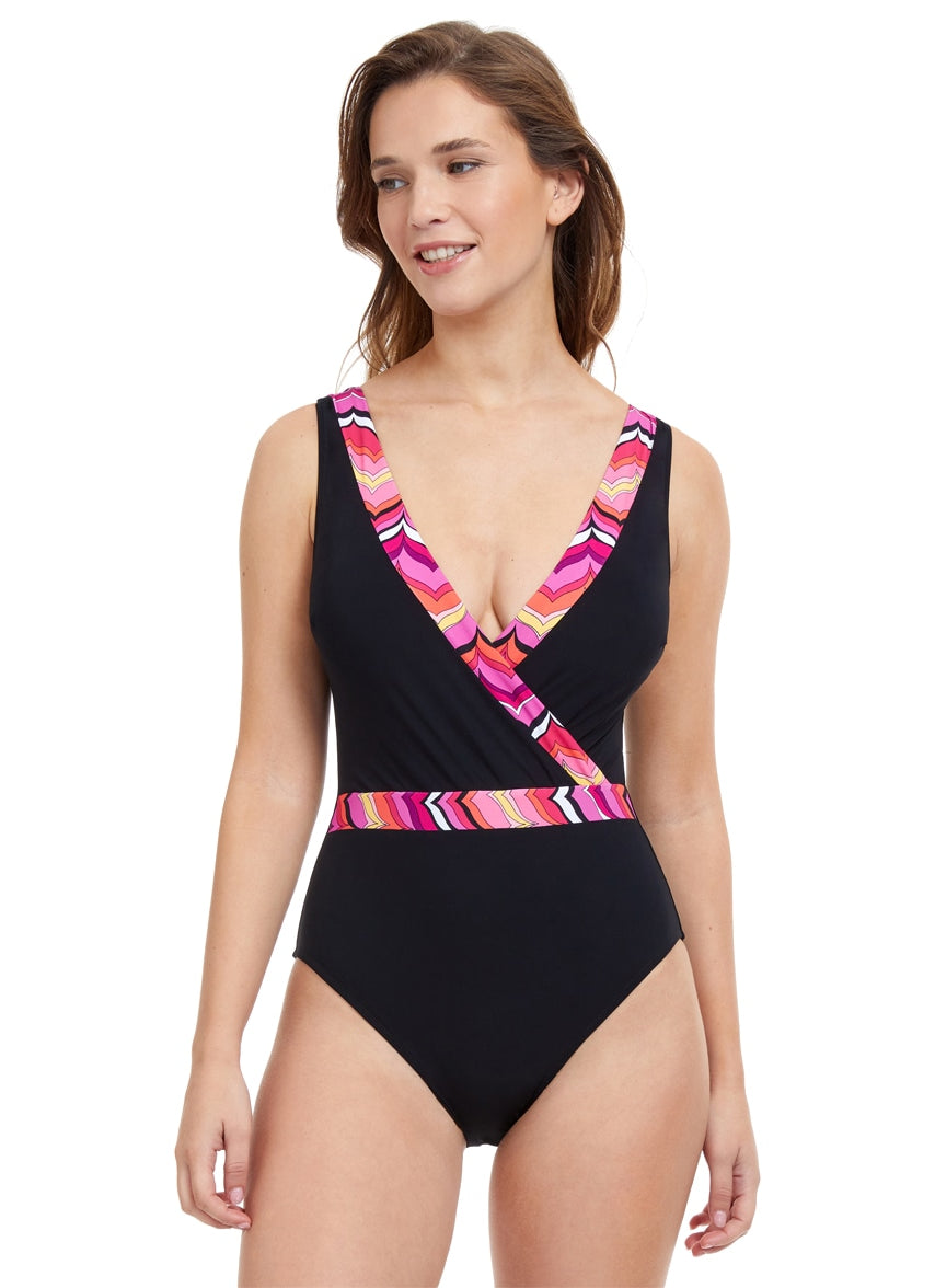 Women's Palm Springs Surplice One Piece Swimsuit