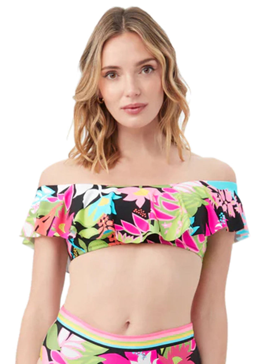 Women's Tiki Ruffle Bandeau Bikini Top