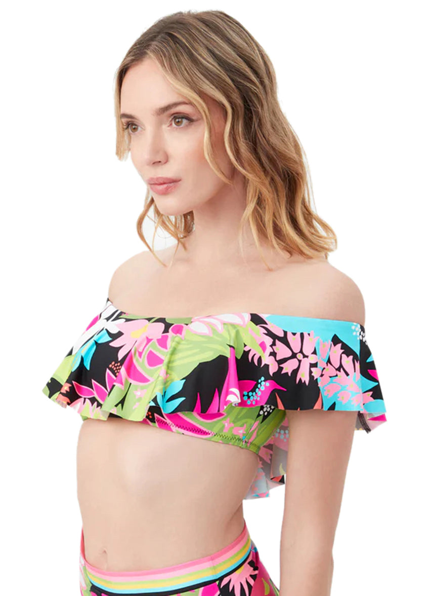 Women's Tiki Ruffle Bandeau Bikini Top