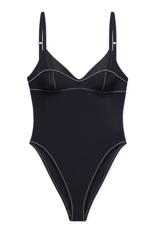 Simone One Piece in Noir Zig