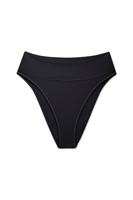 High Kick Brief in Noir Zig